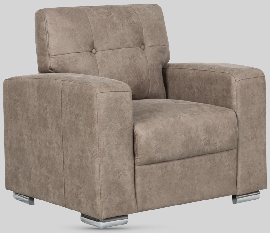 Product photograph of Hampton Fabric Armchair - Comes In Dark Grey And Taupe from Choice Furniture Superstore.