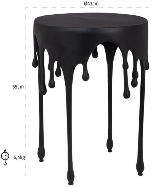 Product photograph of Laila Black Round Side Table from Choice Furniture Superstore.