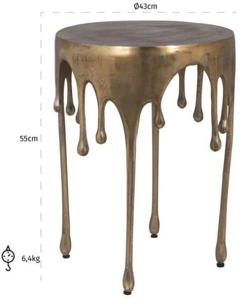 Product photograph of Carly Brushed Gold Round Side Table from Choice Furniture Superstore.