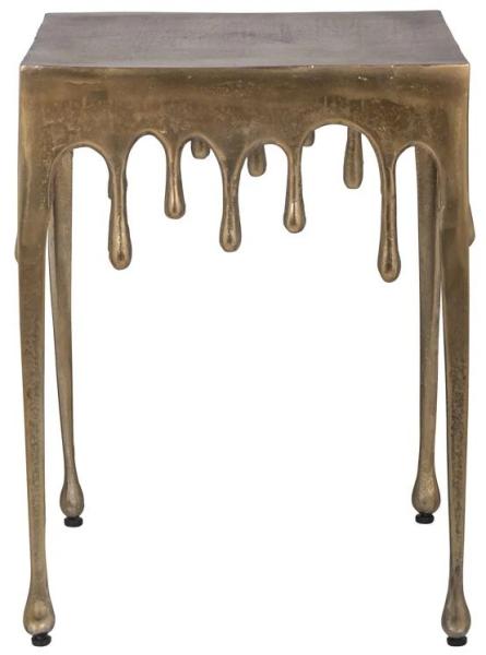 Product photograph of Drops Brushed Gold Square Side Table from Choice Furniture Superstore.