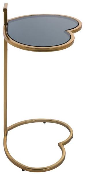 Product photograph of Love Heart Brushed Gold Side Table from Choice Furniture Superstore.