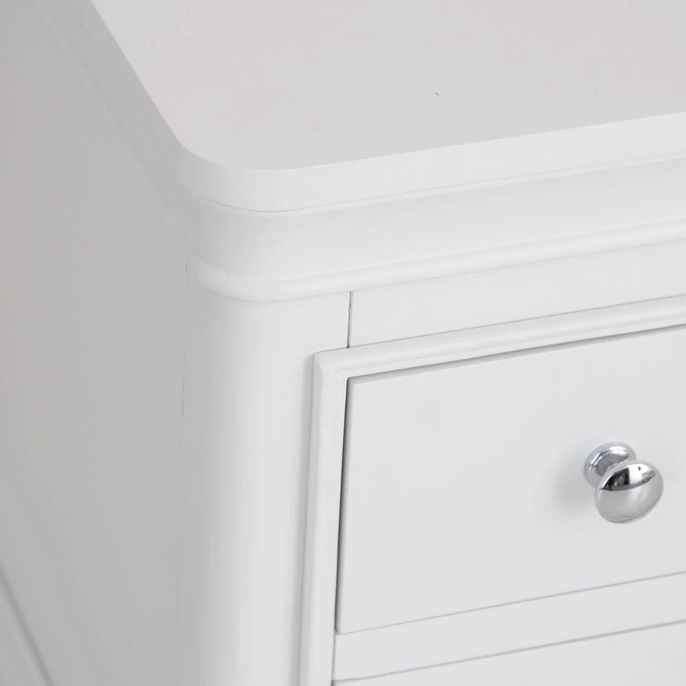 Product photograph of Selden White 2 Drawer Small Bedside Cabinet from Choice Furniture Superstore.