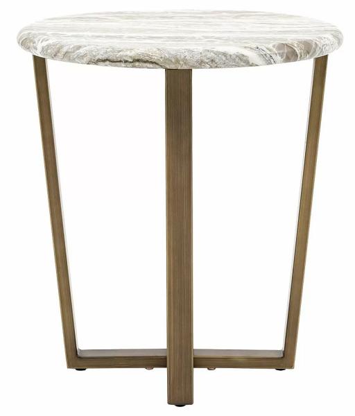 Product photograph of Lusso Green Faux Marble Round Side Table from Choice Furniture Superstore.