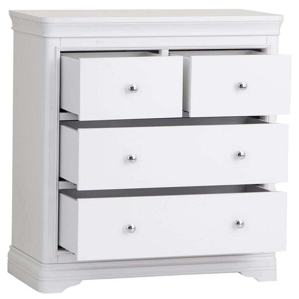Product photograph of Selden White 2 2 Drawer Chest from Choice Furniture Superstore.