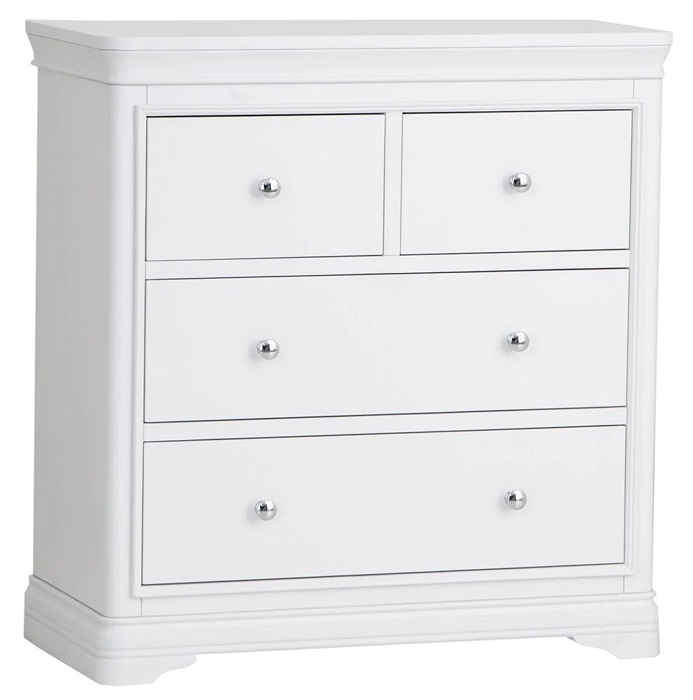 Product photograph of Selden White 2 2 Drawer Chest from Choice Furniture Superstore.