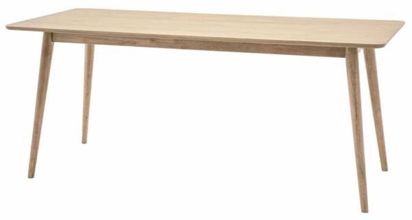 Product photograph of Panelled 180cm Grey Washed Oak Dining Table from Choice Furniture Superstore.