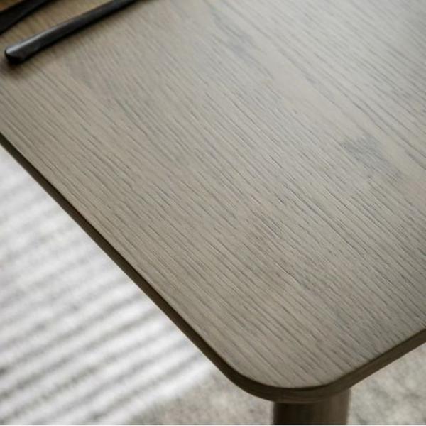 Product photograph of Panelled Grey Washed 6 Seater Dining Table from Choice Furniture Superstore.