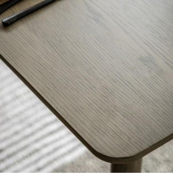 Product photograph of Panelled 180cm Grey Washed Oak Dining Table from Choice Furniture Superstore.