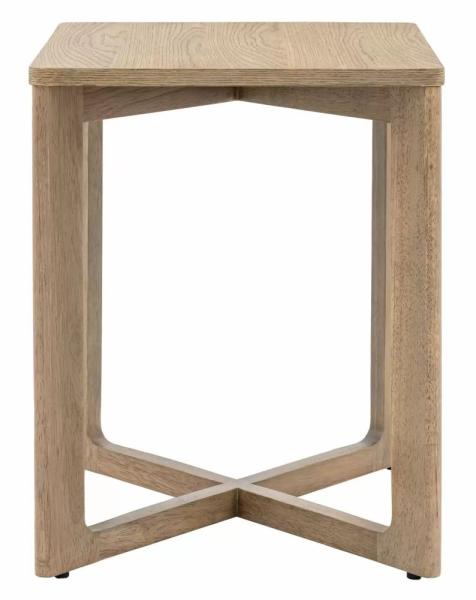 Product photograph of Panelled Grey Washed Oak Side Table from Choice Furniture Superstore.