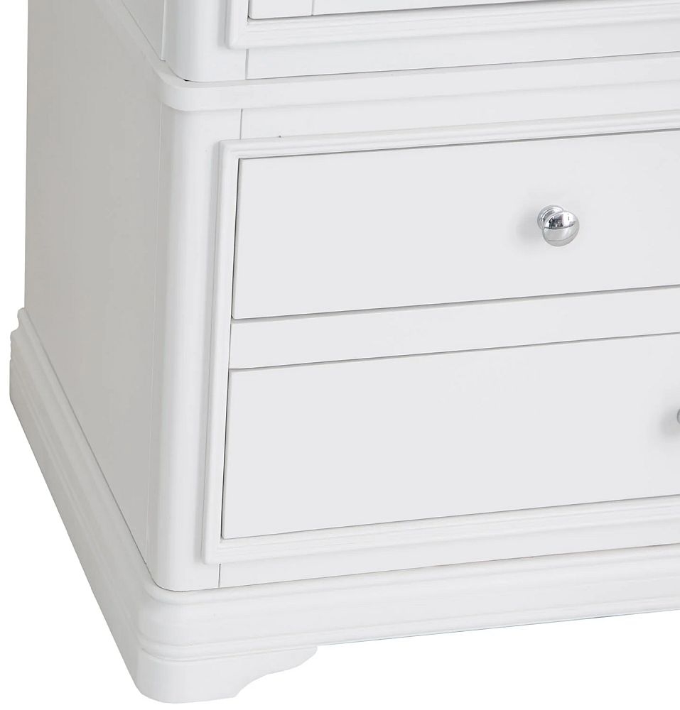 Product photograph of Selden White 3 Door 5 Drawer Combi Wardrobe from Choice Furniture Superstore.