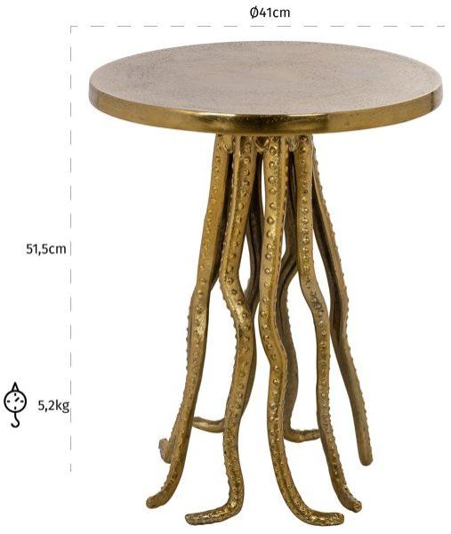 Product photograph of Macey Gold Round Side Table from Choice Furniture Superstore.