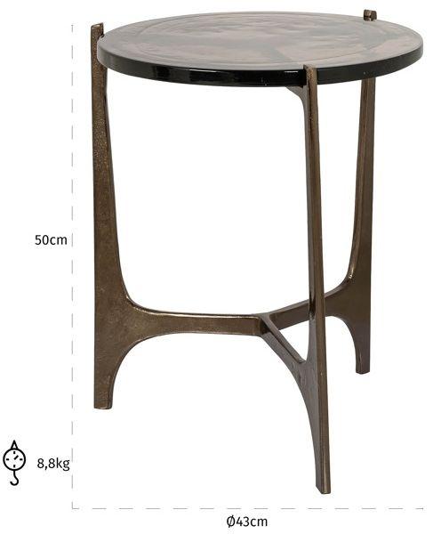 Product photograph of Mateo Glass Top Round Side Table from Choice Furniture Superstore.