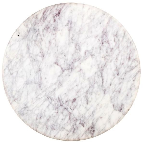 Product photograph of Holmes White Marble Round Side Table from Choice Furniture Superstore.