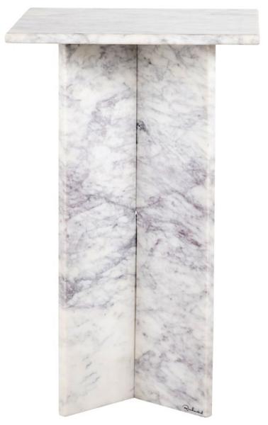 Product photograph of Holmes White Marble Square Side Table from Choice Furniture Superstore.