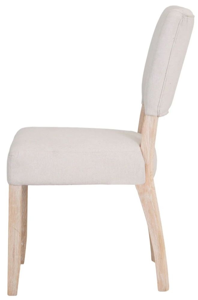 Product photograph of Clairton Natural Fabric Dining Chair Sold In Pairs from Choice Furniture Superstore.