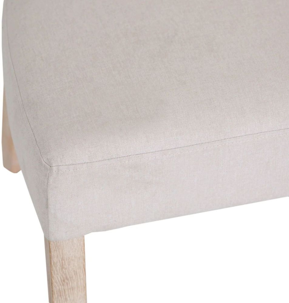Product photograph of Clairton Natural Fabric Dining Chair Sold In Pairs from Choice Furniture Superstore.