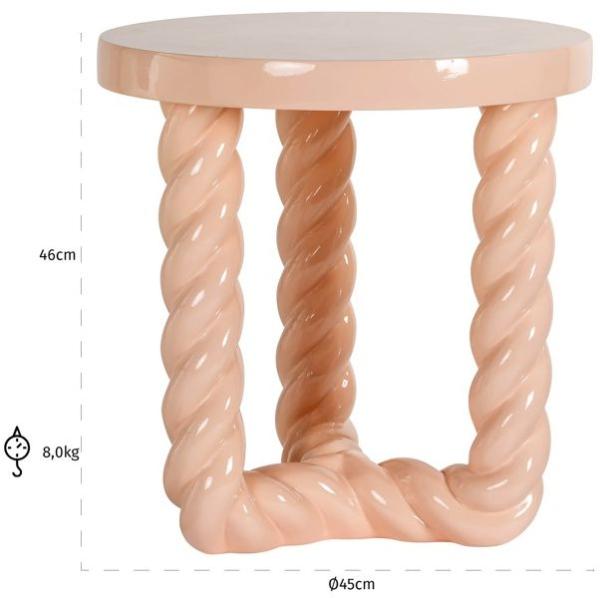 Product photograph of Rosly Pink Round Side Table from Choice Furniture Superstore.