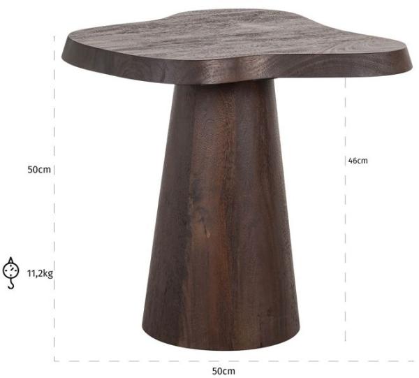 Product photograph of Odile Dark Brown Side Table from Choice Furniture Superstore.