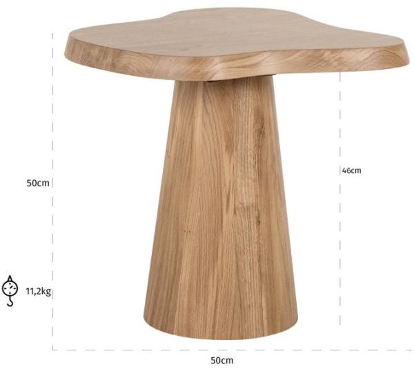 Product photograph of Riva Natural Oak Side Table from Choice Furniture Superstore.
