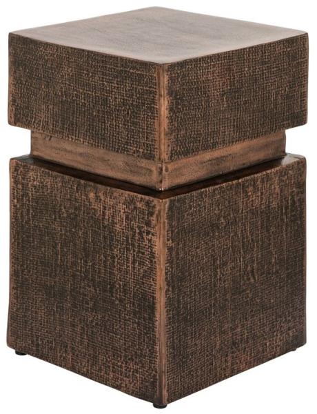 Product photograph of Nox Bronze Square Side Table from Choice Furniture Superstore.