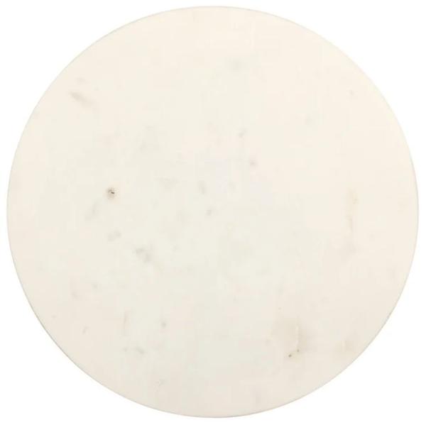 Product photograph of Misty White Marble Round Side Table from Choice Furniture Superstore.