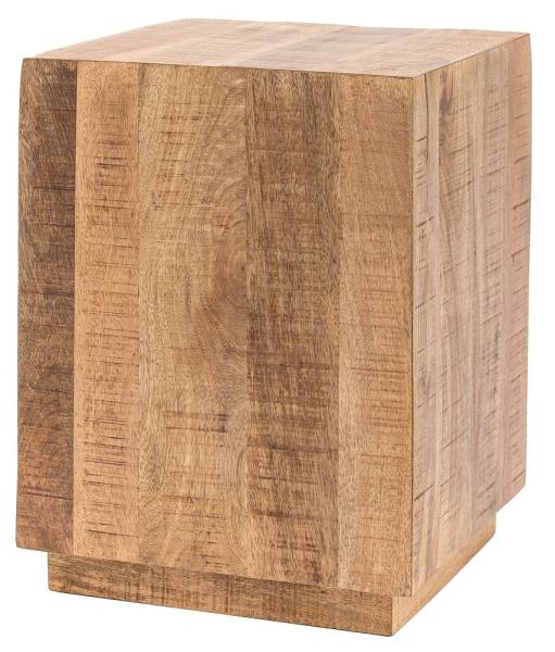 Product photograph of Inglis Mango Wood Square Side Table - Comes In Natural And White Washed Options from Choice Furniture Superstore.