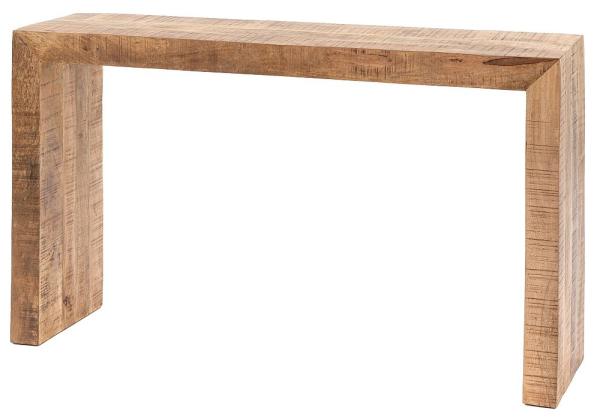 Product photograph of Iowa Mango Wood Console Table - Comes In Natural And White Washed Options from Choice Furniture Superstore.