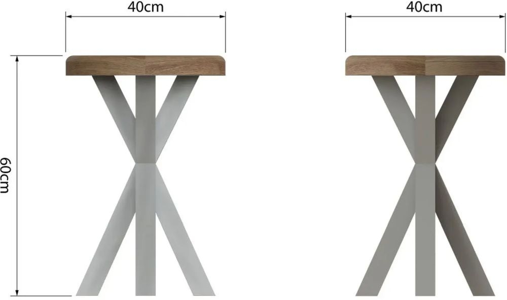 Product photograph of Ringwood Grey Painted Round Side Table - Oak Top from Choice Furniture Superstore.