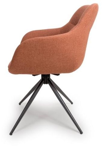 Product photograph of Boden Brick Easy Clean Fabric Carver Chair Sold In Pairs from Choice Furniture Superstore.