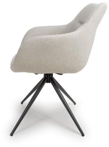 Product photograph of Boden Natural Easy Clean Fabric Carver Chair Sold In Pairs from Choice Furniture Superstore.