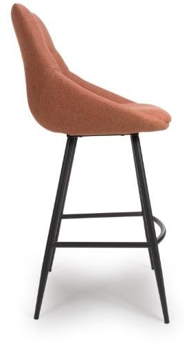 Product photograph of Boden Brick Easy Clean Fabric Bar Chair Sold In Pairs from Choice Furniture Superstore.