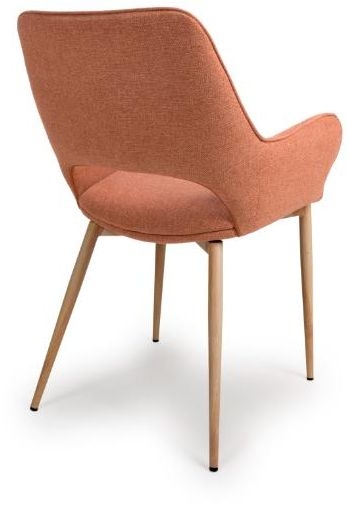 Product photograph of Sydney Brick Easy Clean Fabric Dining Chair Sold In Pairs from Choice Furniture Superstore.