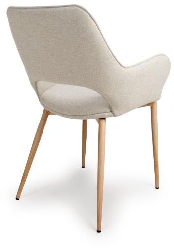 Product photograph of Sydney Natural Easy Clean Fabric Dining Chair Sold In Pairs from Choice Furniture Superstore.