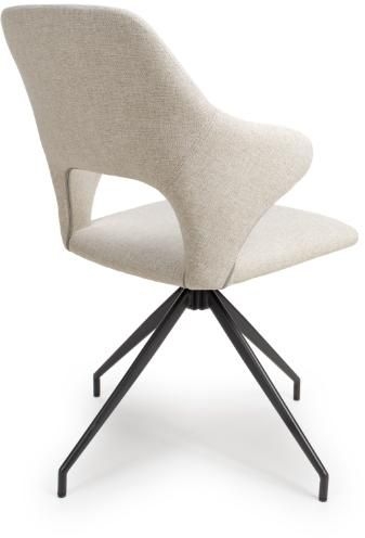 Product photograph of Velda Natural Easy Clean Fabric Swivel Chair Sold In Pairs from Choice Furniture Superstore.