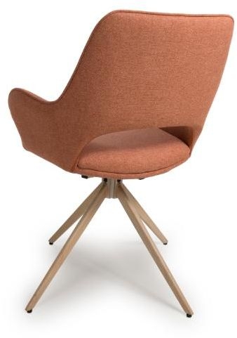 Product photograph of Perth Brick Easy Clean Fabric Swivel Chair Sold In Pairs from Choice Furniture Superstore.