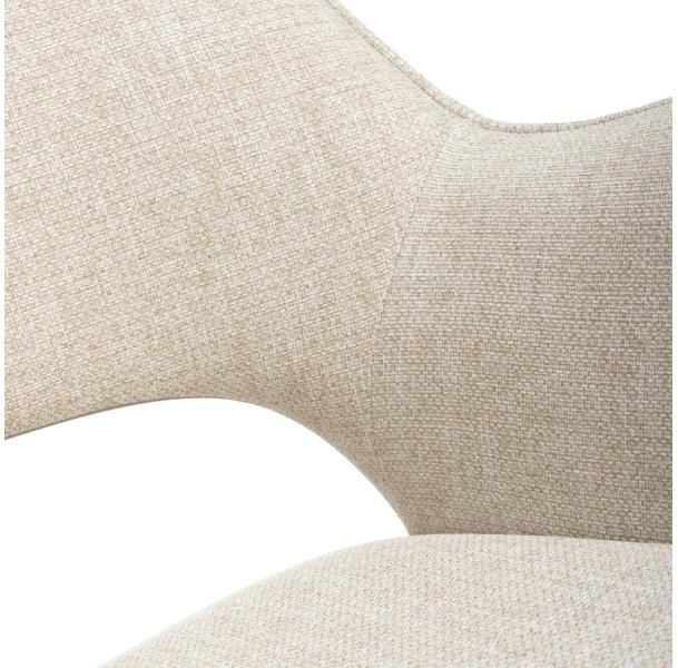 Product photograph of Perth Natural Easy Clean Fabric Swivel Chair Sold In Pairs from Choice Furniture Superstore.