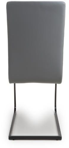 Product photograph of 2 X Loft Grey Faux Leather Cantilever Dining Chair from Choice Furniture Superstore.