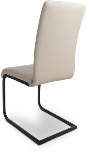 Product photograph of Set Of 2 Loft Taupe Faux Leather Cantilever Dining Chair from Choice Furniture Superstore.