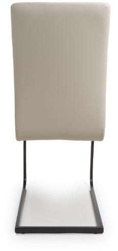 Product photograph of Set Of 2 Loft Taupe Faux Leather Cantilever Dining Chair from Choice Furniture Superstore.