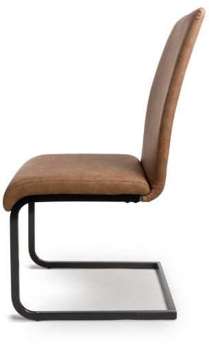 Product photograph of Loft Tan Faux Leather Chair Sold In Pairs from Choice Furniture Superstore.