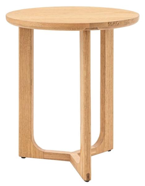 Product photograph of Catron Round Side Table - Comes In Natural And Smoked Options from Choice Furniture Superstore.