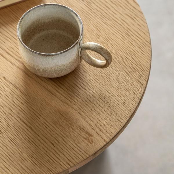 Product photograph of Catron Round Side Table - Comes In Natural And Smoked Options from Choice Furniture Superstore.
