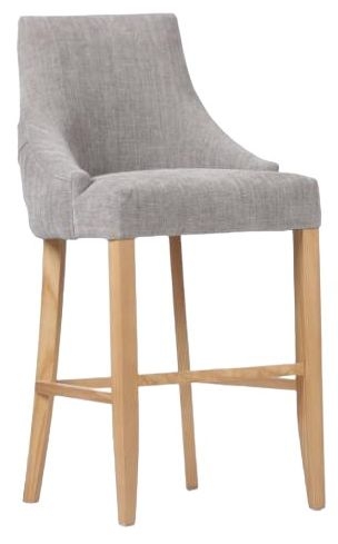 Product photograph of 2 X Cole Grey Fabric Bar Chair from Choice Furniture Superstore.
