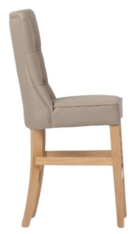 Product photograph of Set Of 2 Eaton Taupe Faux Leather Counter Chair from Choice Furniture Superstore.