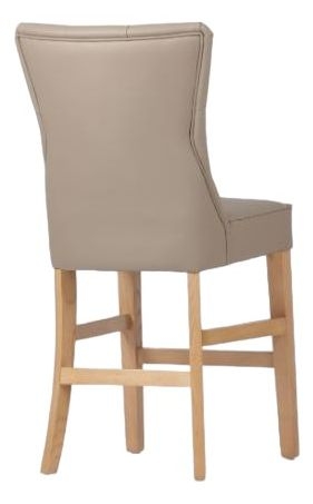 Product photograph of Set Of 2 Eaton Taupe Faux Leather Counter Chair from Choice Furniture Superstore.