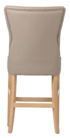 Product photograph of Set Of 2 Eaton Taupe Faux Leather Counter Chair from Choice Furniture Superstore.