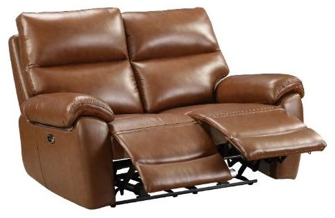 Product photograph of Rocco Saddle Leather 2 Seater Power Sofa from Choice Furniture Superstore.