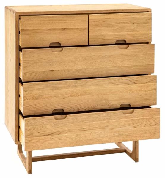 Product photograph of Craft Natural 5 Drawer Chest from Choice Furniture Superstore.