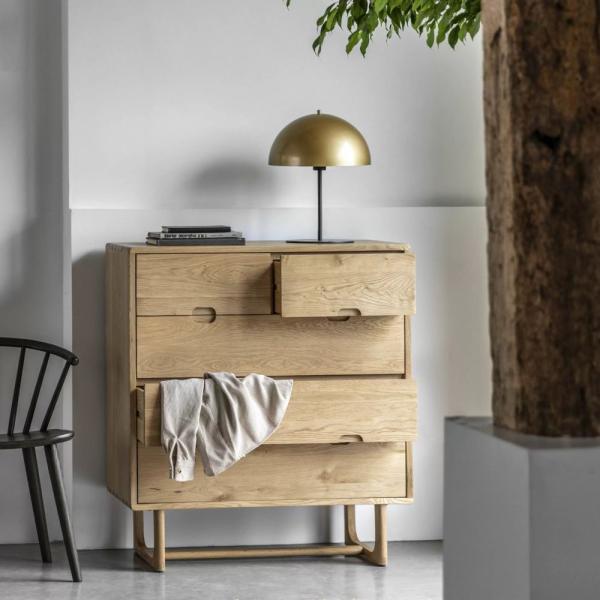 Product photograph of Craft Natural 5 Drawer Chest from Choice Furniture Superstore.