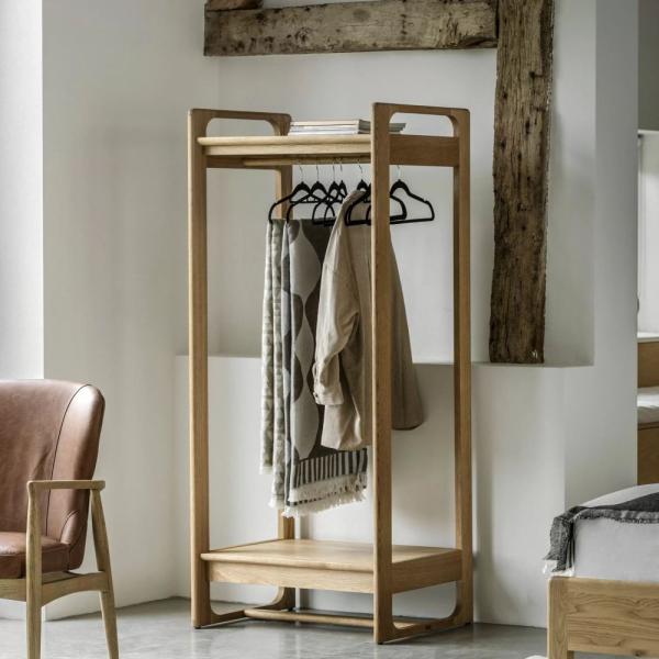 Product photograph of Craft Natural Open Wardrobe from Choice Furniture Superstore.